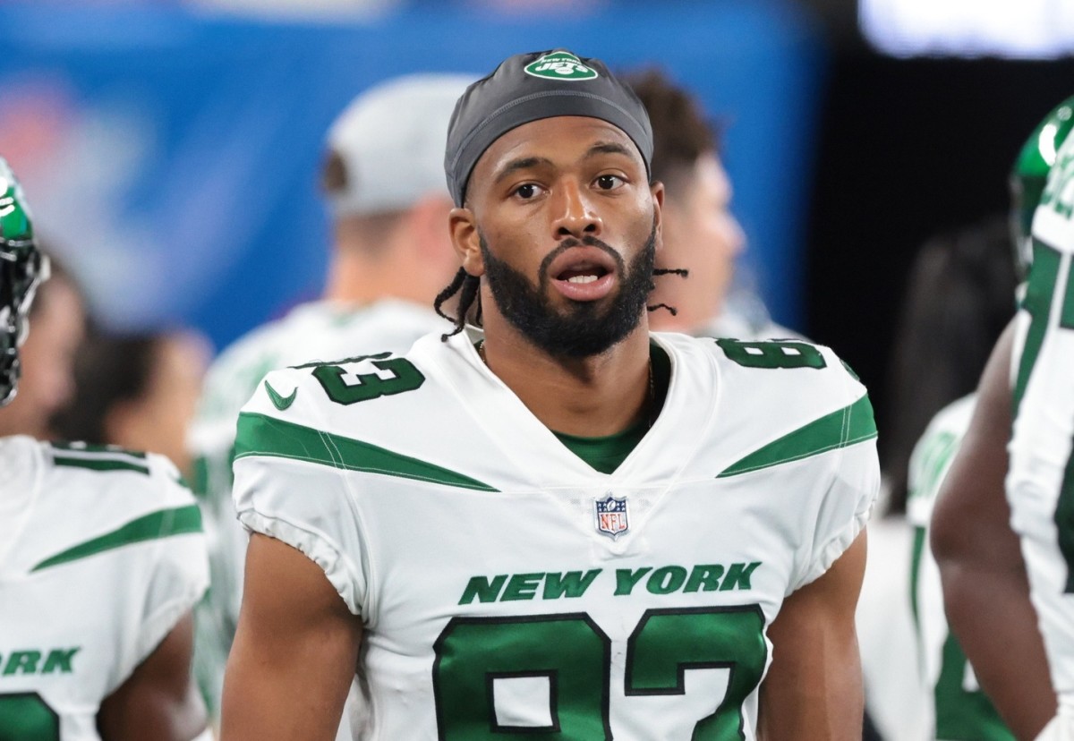 New York Jets wide receiver Josh Malone (83) during the second half against the New York Giants at MetLife Stadium.