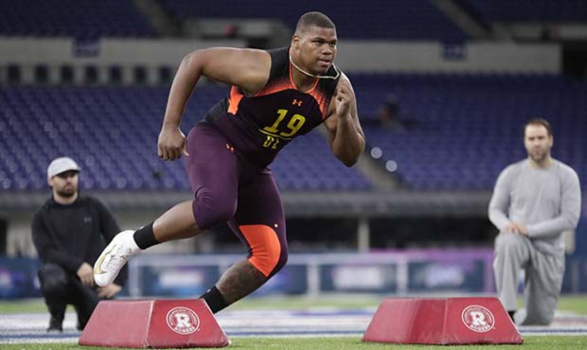 Quinnen Williams during the 2016 NFL combine