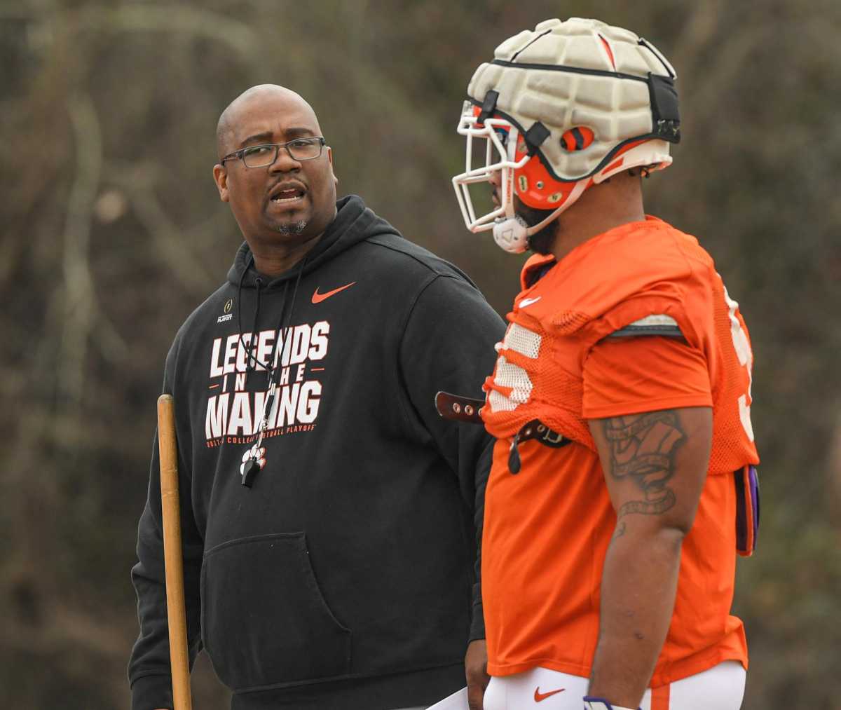 Todd Bates (left) at Clemson