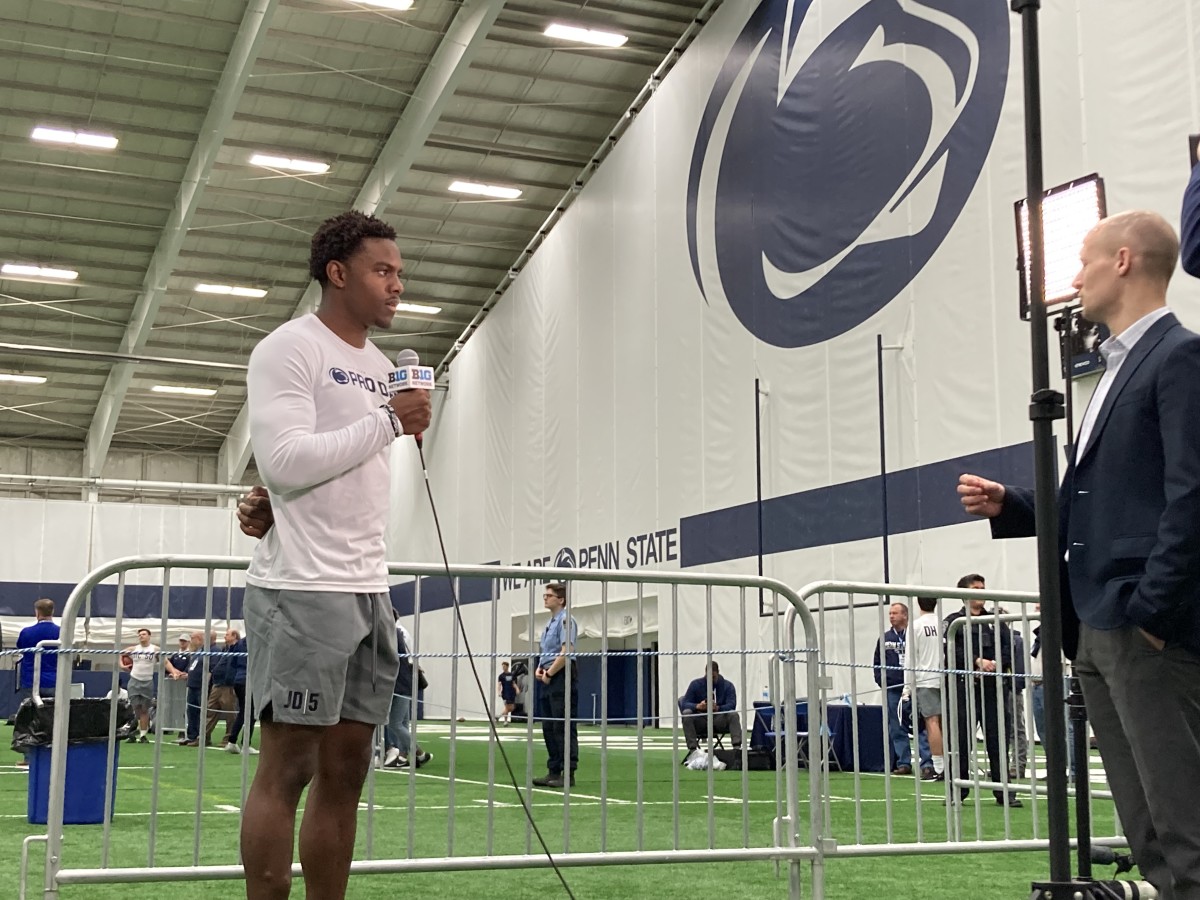 Amid distancing and another new WR coach, Jahan Dotson has lots on his mind  as PSU workouts begin 