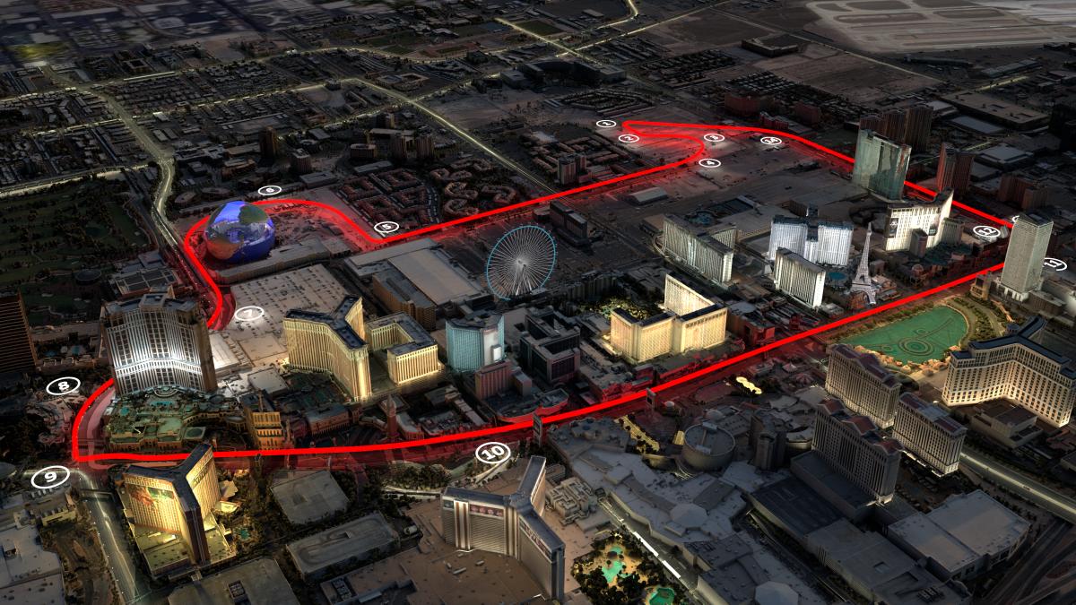 Las Vegas Grand Prix tentative track map