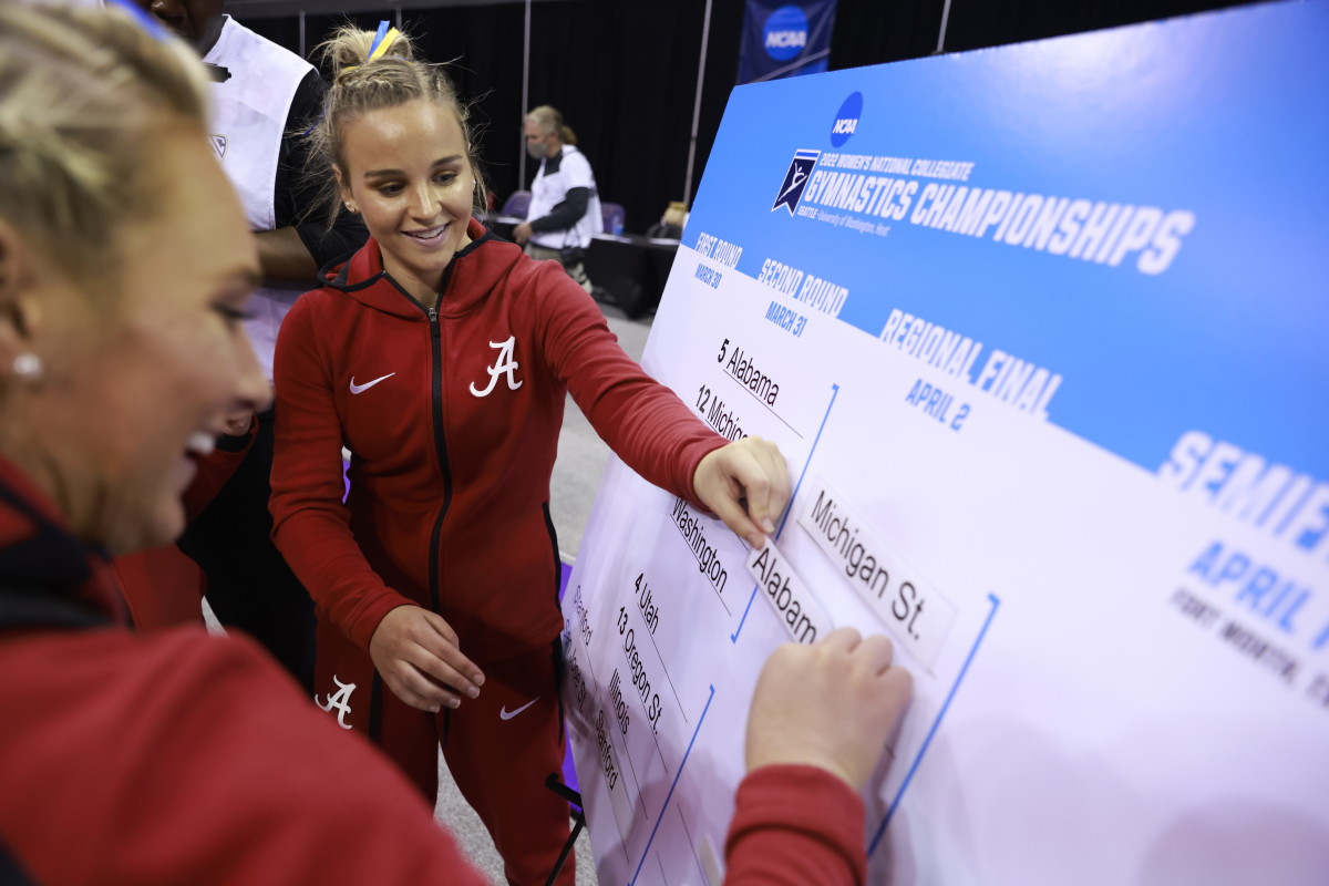 Alabama gymnastics NCAA bracket advancing