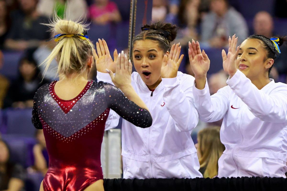 Lexi Graber and Makarri Doggette celebrate