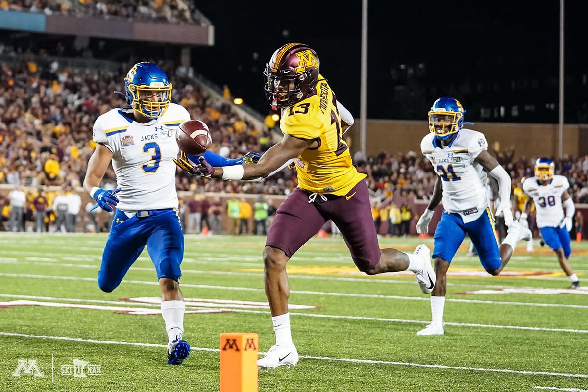 Gophers' Rashod Bateman impresses, but it's not enough vs. Michigan