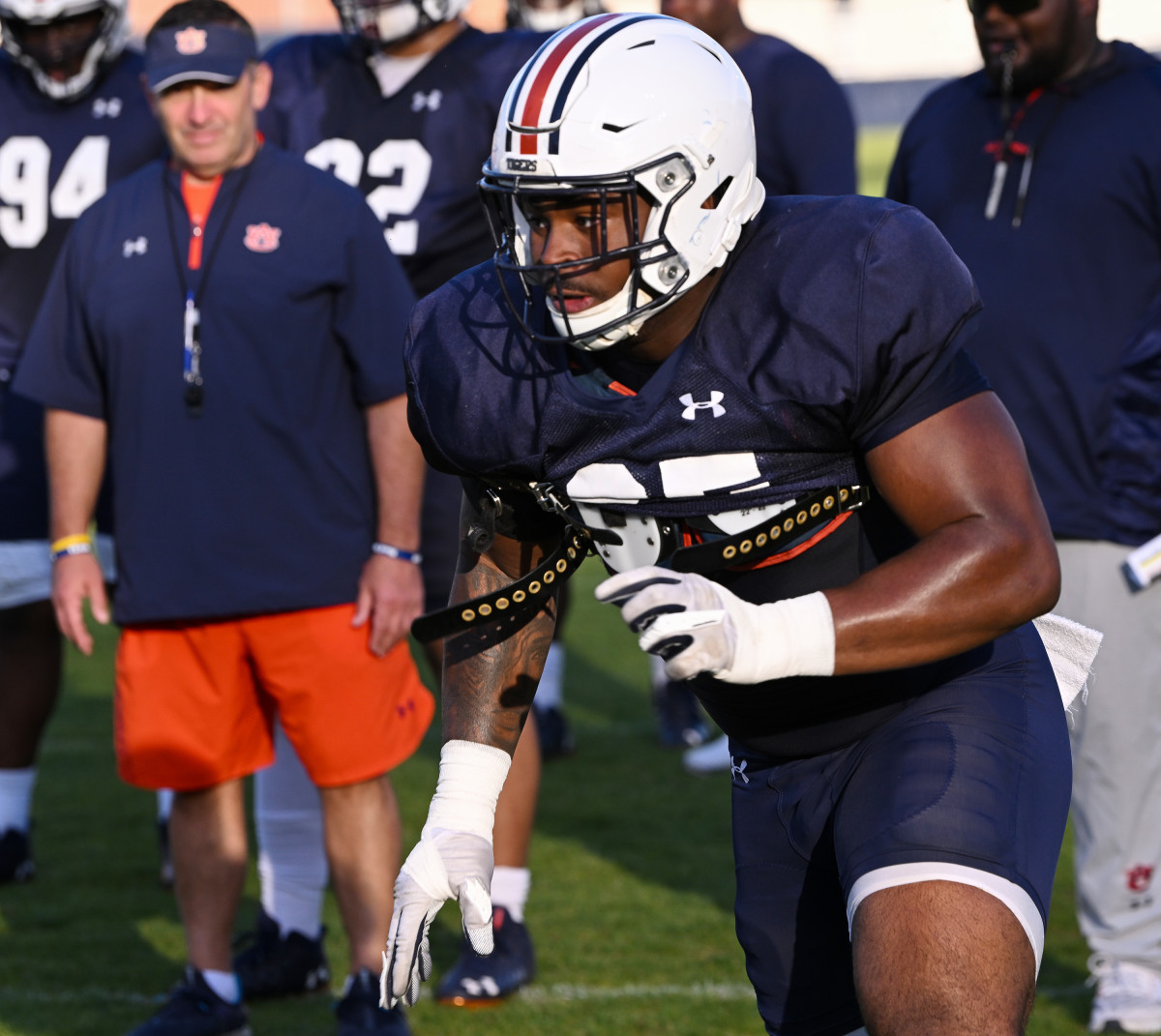 Colby Wooden (25)Auburn FB practice on Monday. April 4, 2022 in Auburn, Ala.