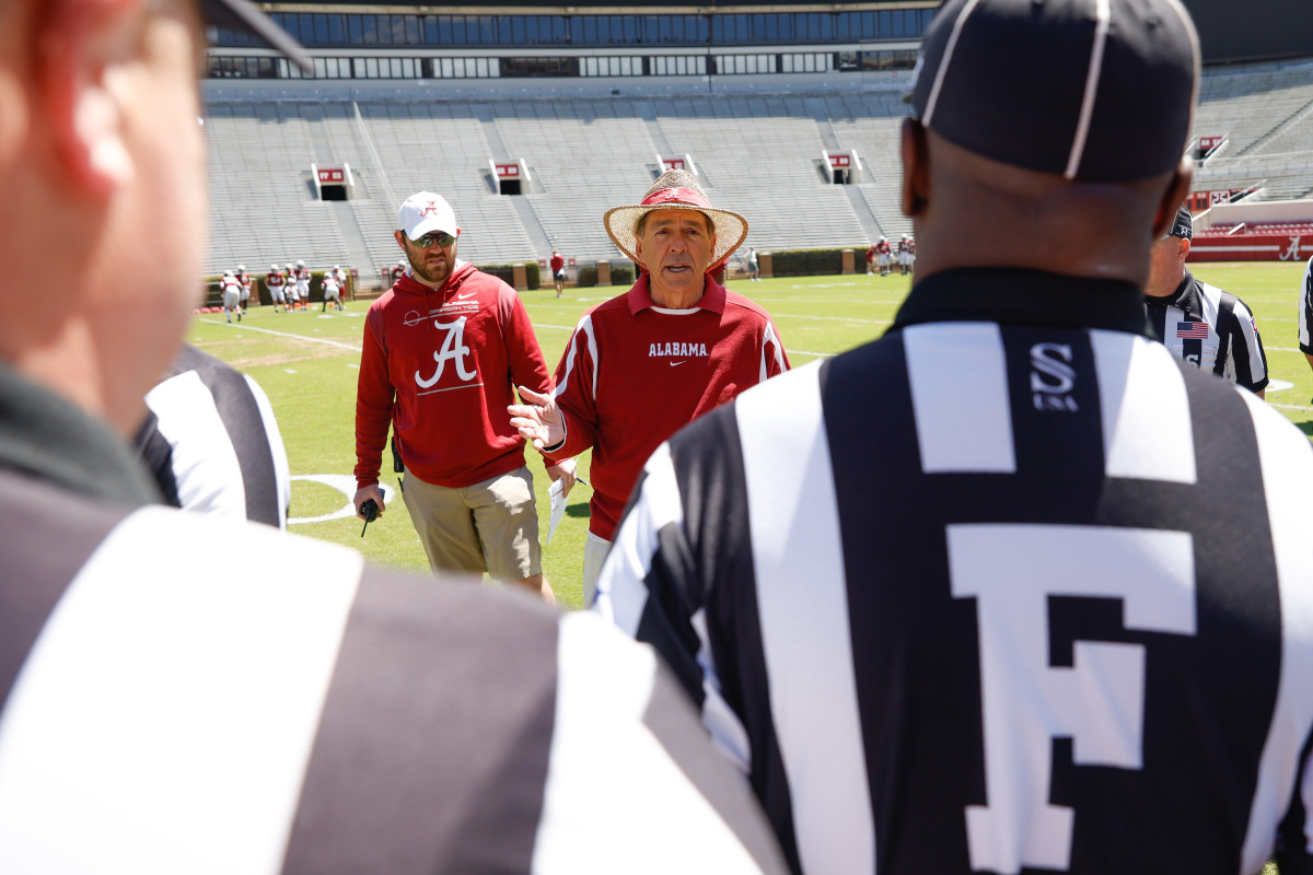 Nick Saban, Alabama scrimmage 4/9/22