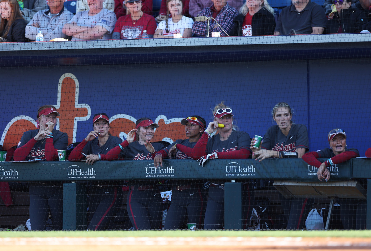 Alabama softball dugout