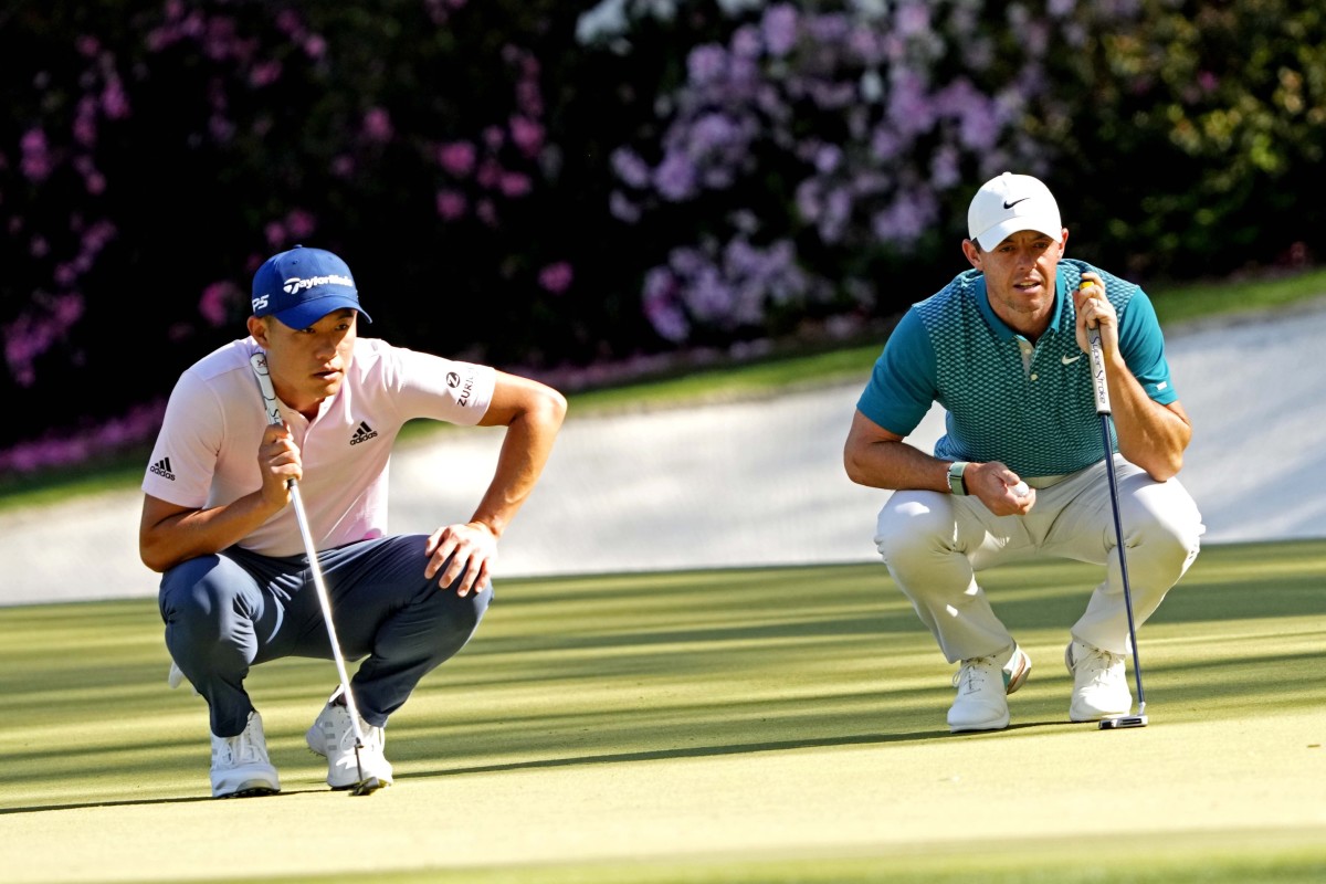 Collin Morikawa and Rory McIlroy. Photo by Rob Schumacher, USA TODAY