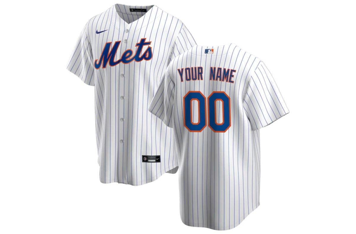 NY Mets Replica Personalized Home Jersey