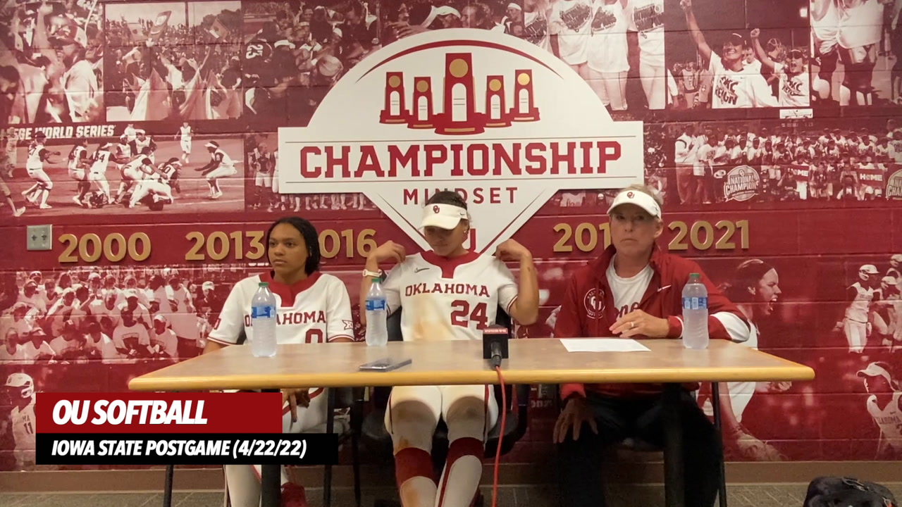 WATCH Oklahoma Softball Postgame After Double Header Versus Iowa State