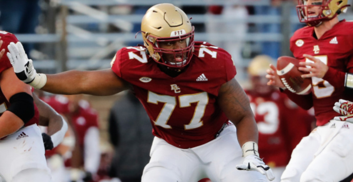 2022 NFL Draft: Offensive Lineman Zion Johnson, Boston College, Round 1,  Pick 17