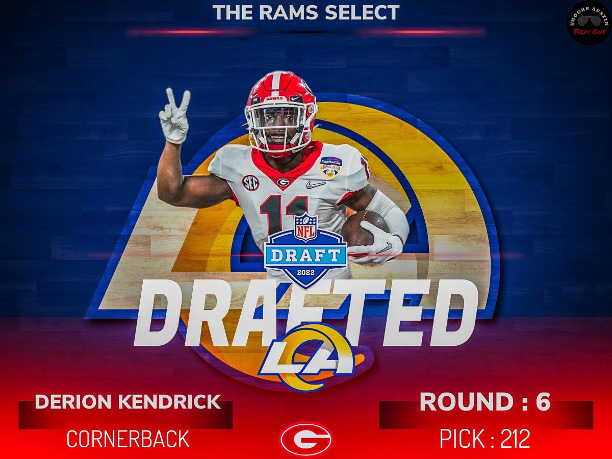 Georgia Bulldogs DB Derion Kendrick Drafted No. 212 Overall by the Rams