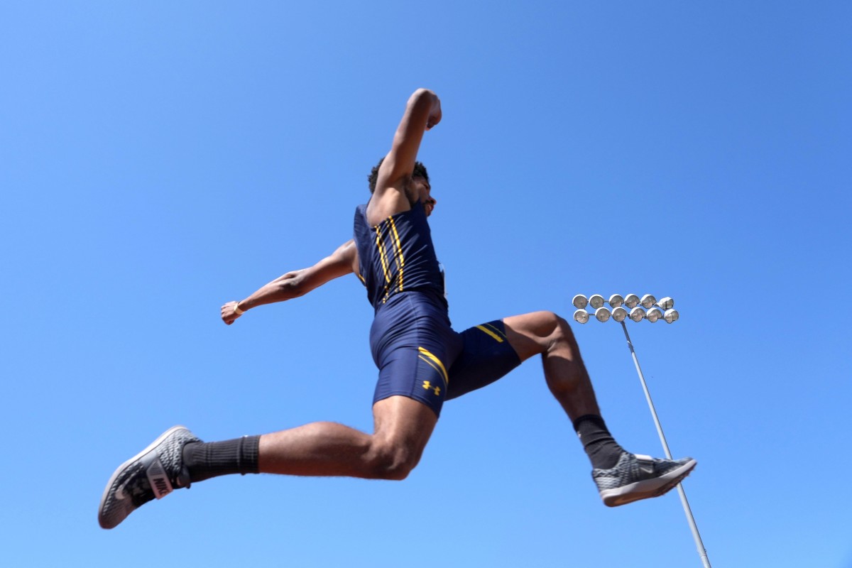 Hakim McMorris sails in the long jump