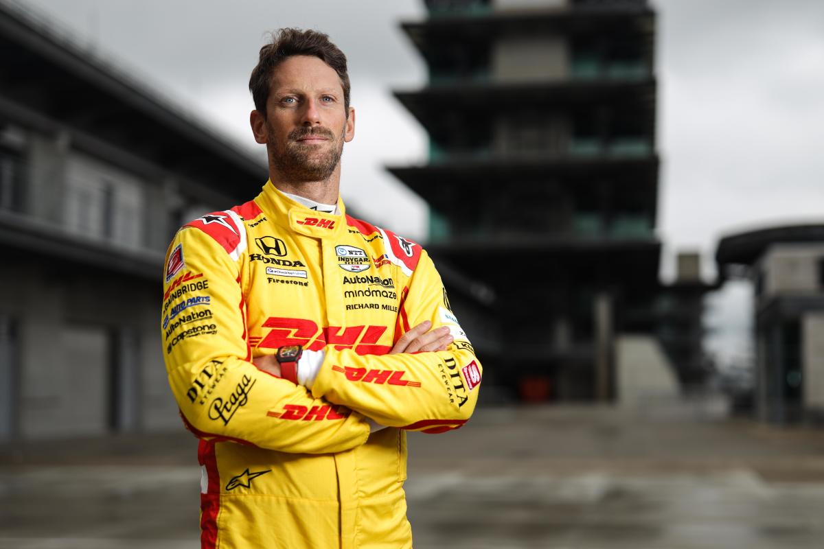 Romain Grosjean likely won't be getting any Christmas cards from Graham Rahal after they made contact not once but twice during Sunday's IndyCar race. Photo courtesy Indy Car / Chris Owens.