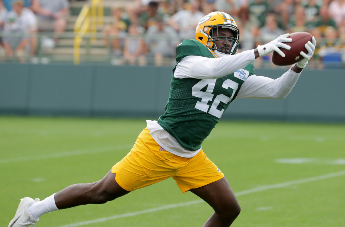 Green Bay Packers defensive tackle Devonte Wyatt (95) during an NFL  football game between the Packers and Bears Sunday, Sept. 18, 2022, in  Green Bay, Wis. (AP Photo/Mike Roemer Stock Photo - Alamy