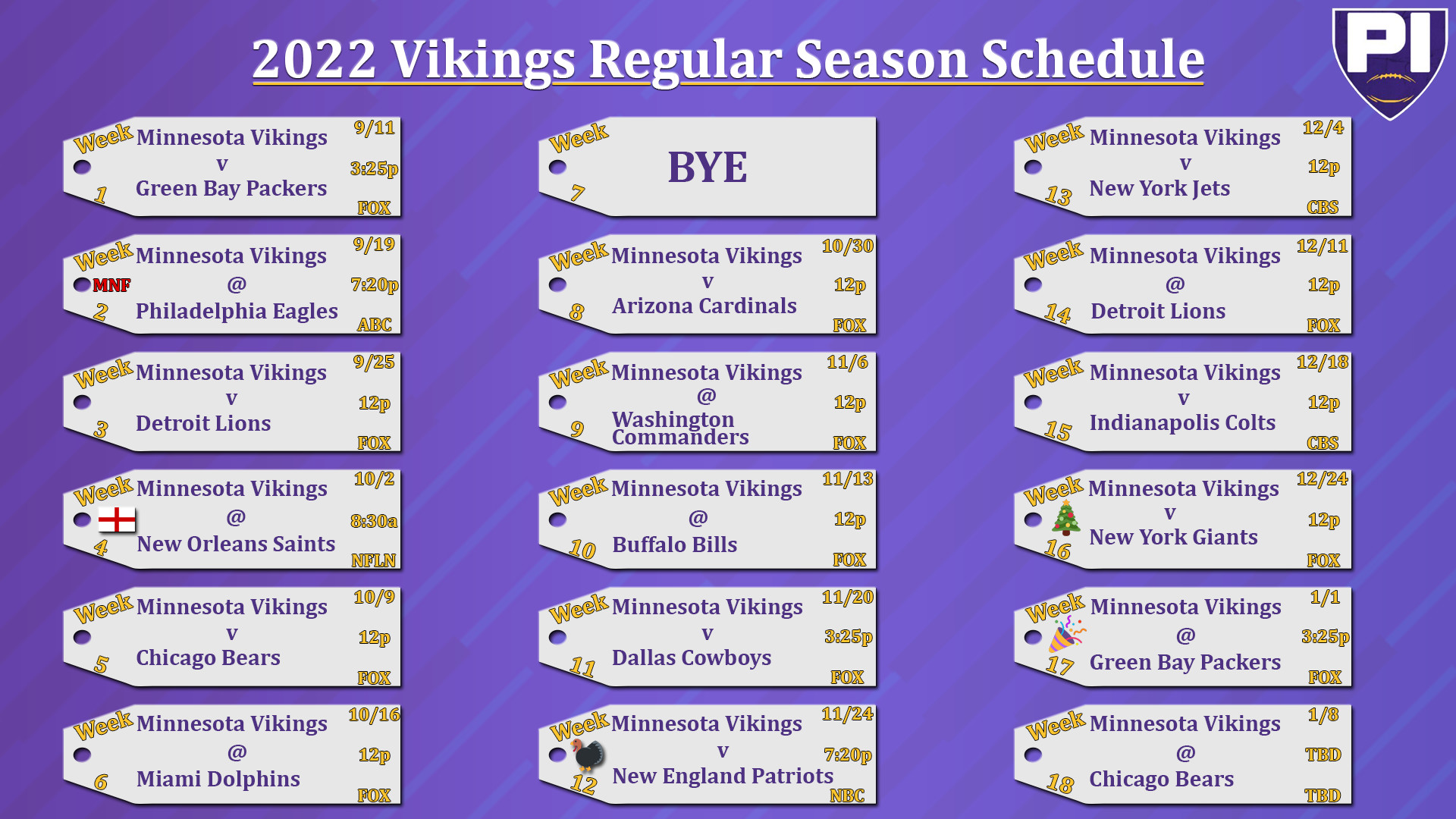 The Vikings Schedule Ranked By Difficulty Sports Illustrated 