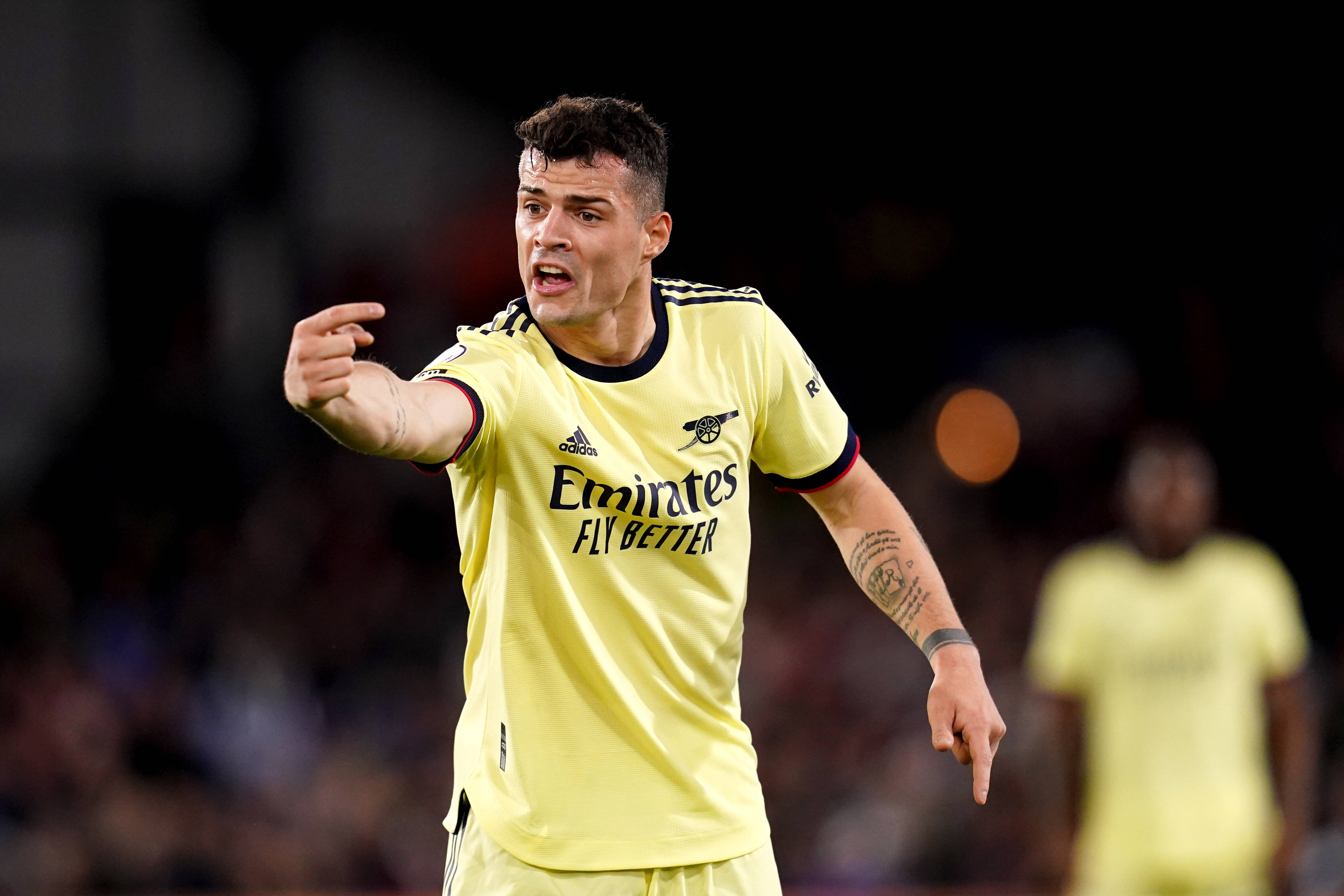 Arsenal midfielder Granit Xhaka pictured in April 2022