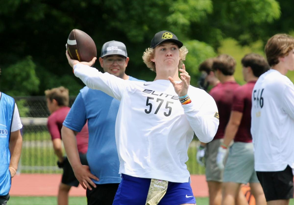 Quarterback target Brock Glenn throws at Elite 11.