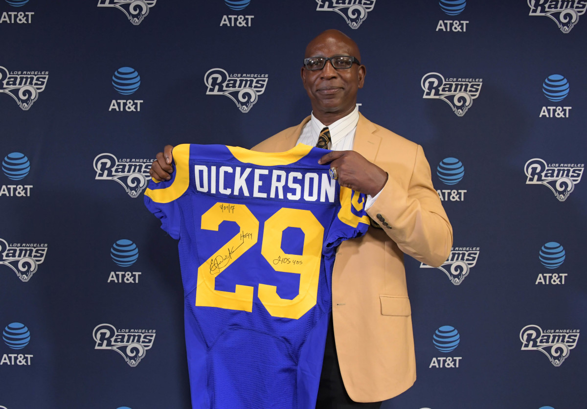 Los Angeles Rams Legend Eric Dickerson Forging Bond with 2022 Draft Class -  Sports Illustrated LA Rams News, Analysis and More