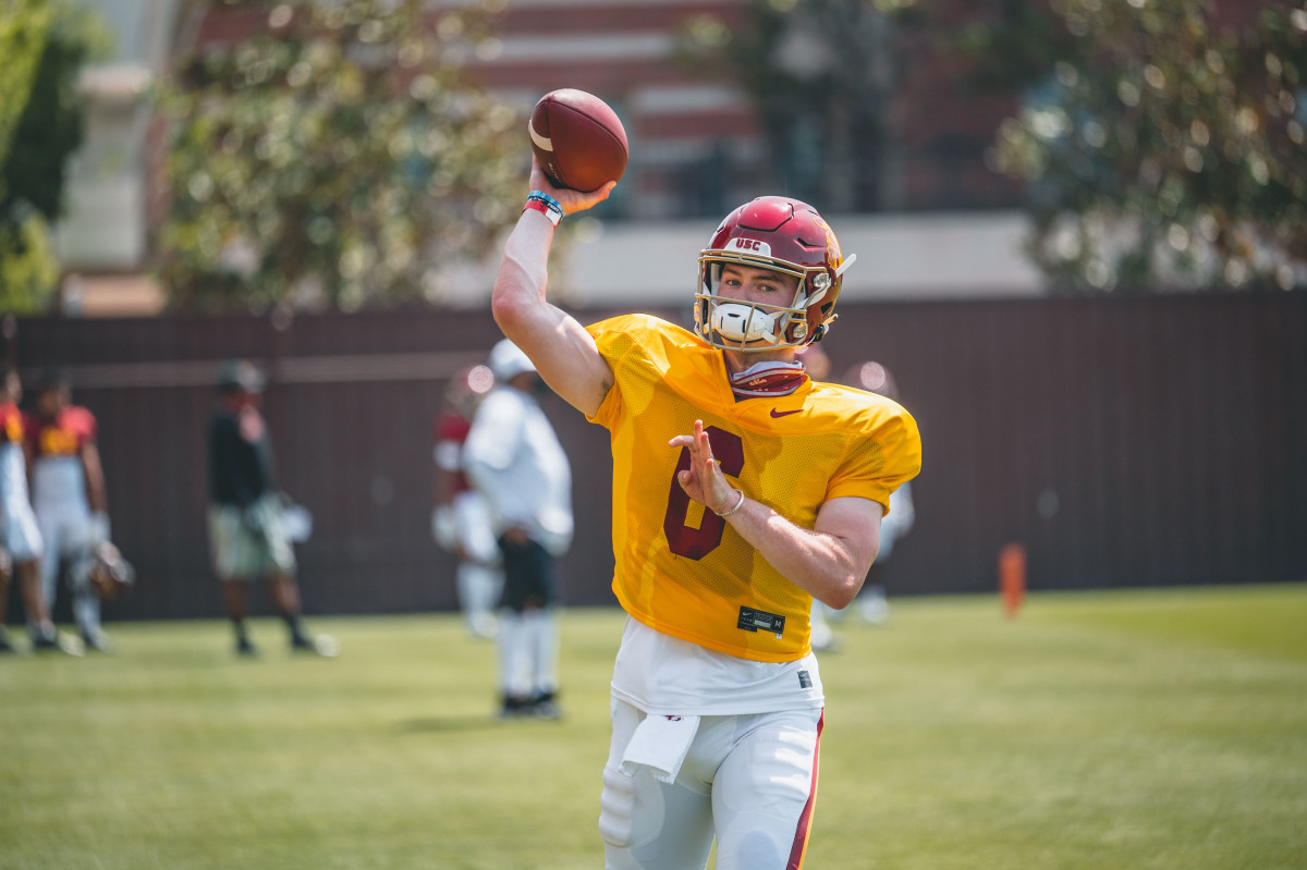 2021 QB Miller Moss at USC's Spring Camp