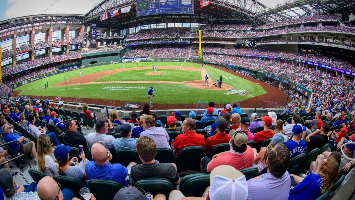 Texas Rangers home opener: Globe Life Field filed to ...