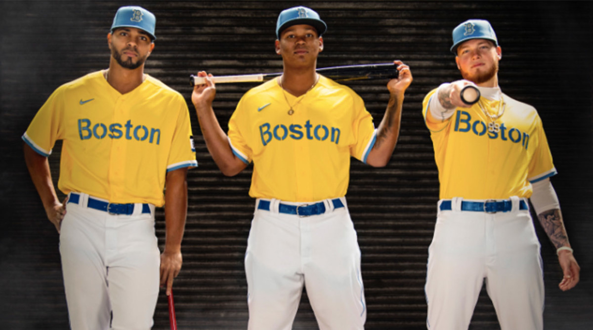 Red Sox unveil new yellow alternate uniforms as Boston Marathon tribute