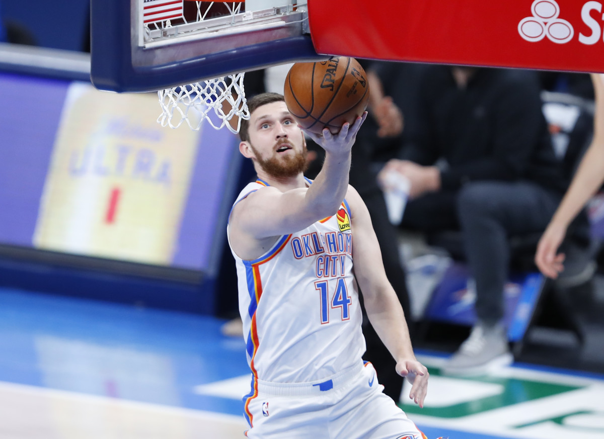 Svi Mykhailiuk found a new lease on life getting to the rim for the Oklahoma City Thunder