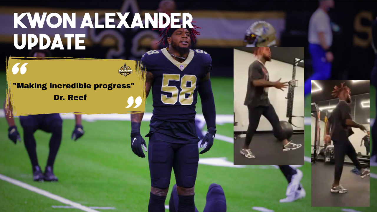 Kwon Alexander is "making incredible progress" per Dr. Reef