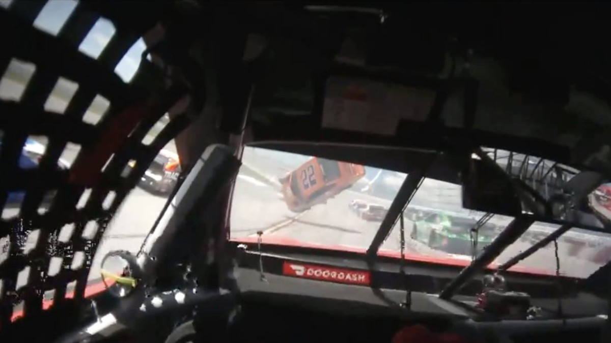 Joey Logano crash video Scary wreck at NASCAR Talladega race Sports