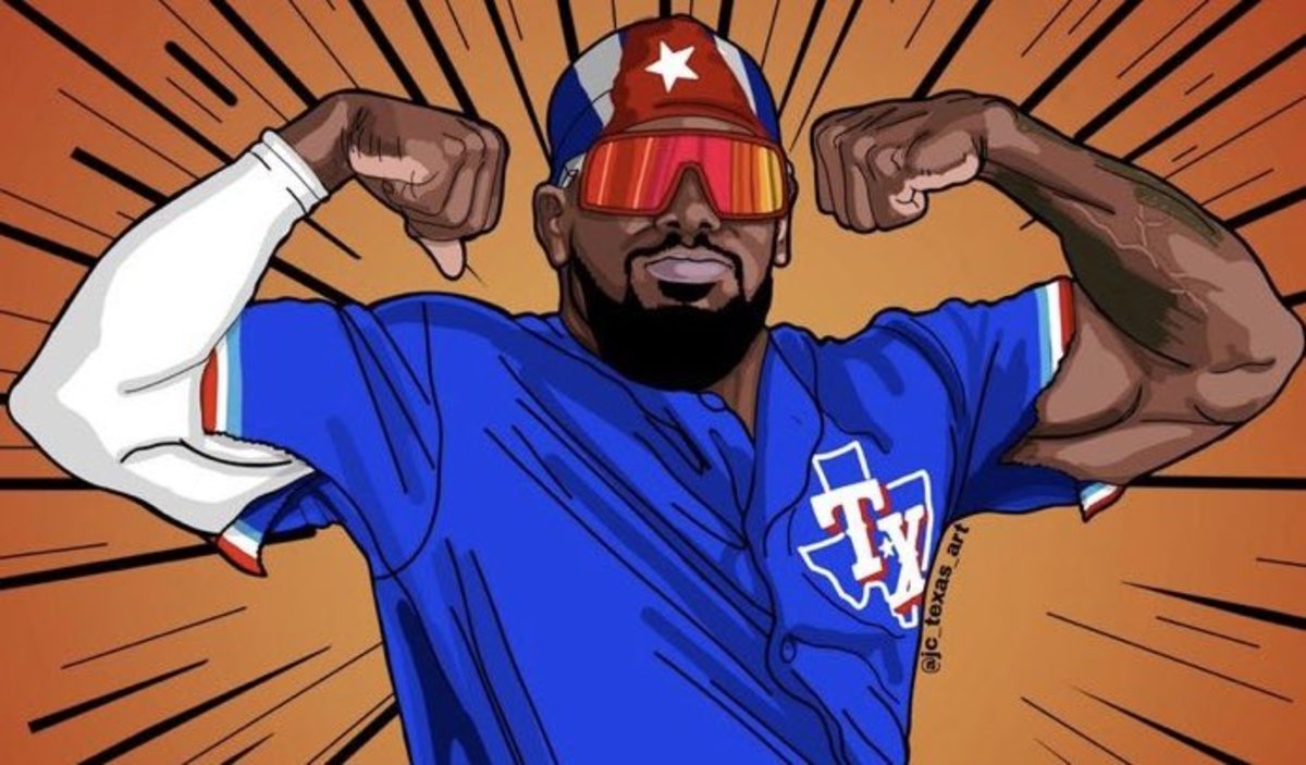 El Bombi Texas Rangers Outfielder Adolis Garc a Named A L Player Of 