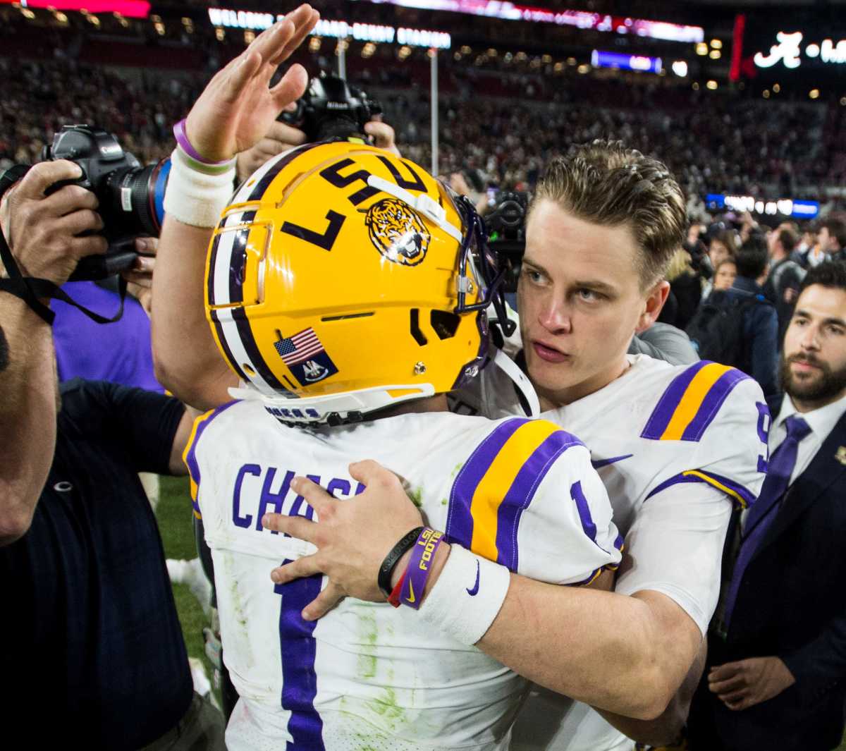 This incredible LSU video of Joe Burrow to Ja'Marr Chase went viral