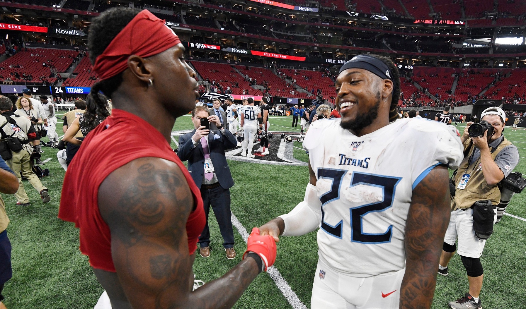 Derrick Henry Tweets 'TITAN TF UP' in Response to Julio Jones Trade Rumors, News, Scores, Highlights, Stats, and Rumors