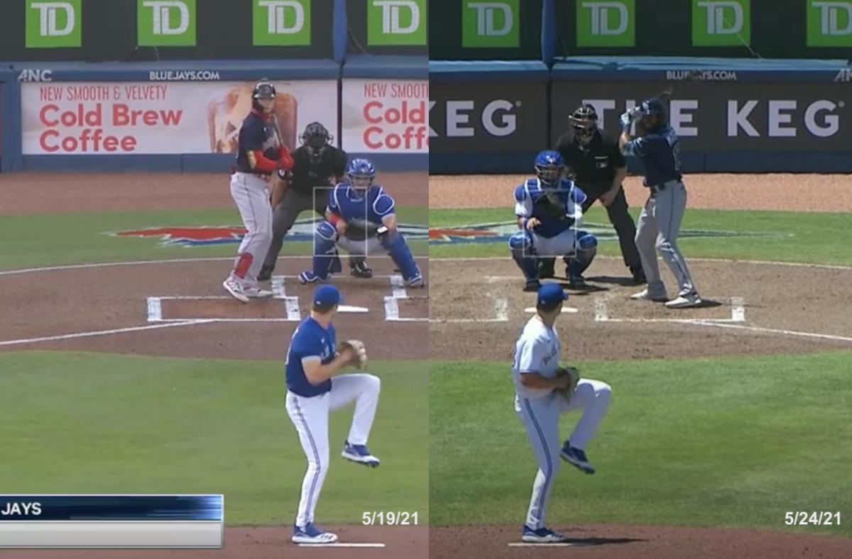 Stripling glove placement over last two outings