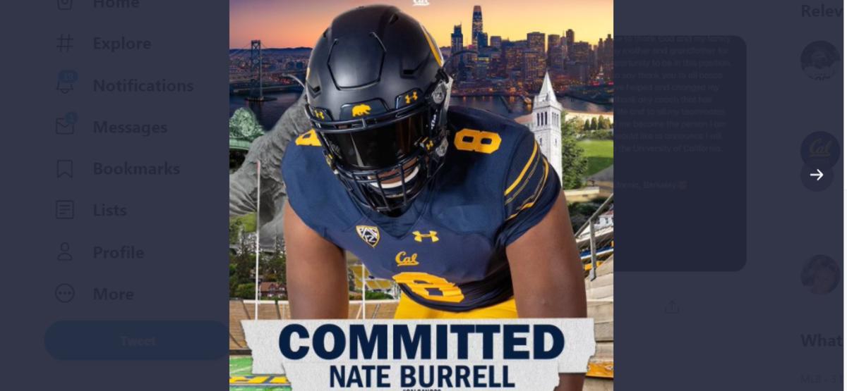 Defensive Lineman Nate Burrell Commits to Cal for 2022 Sports