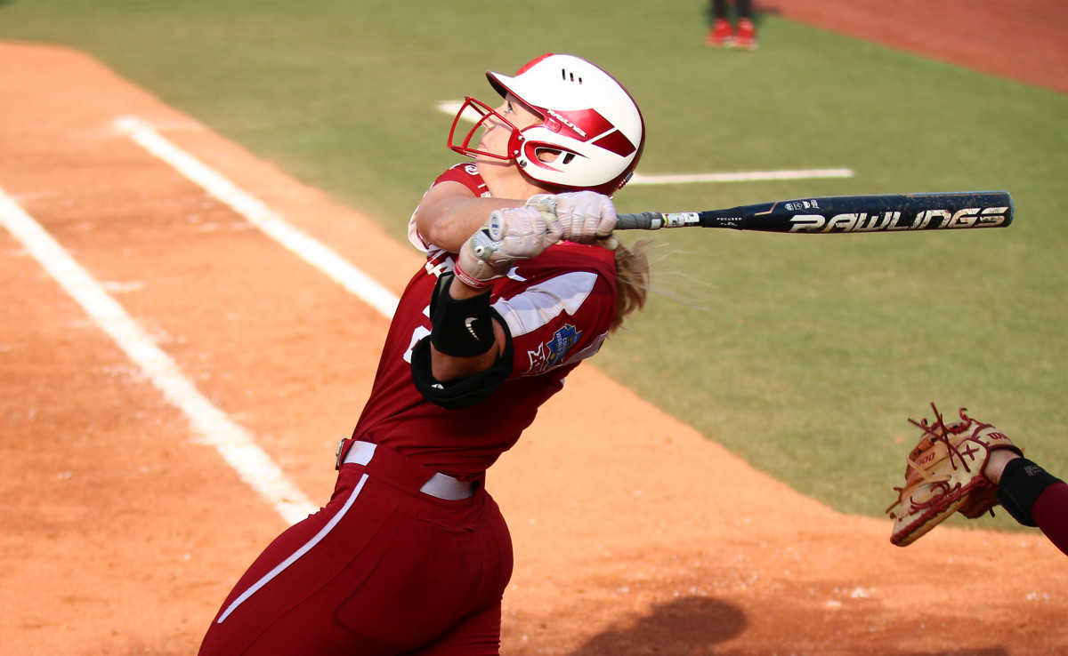 Jana Johns watches her home run