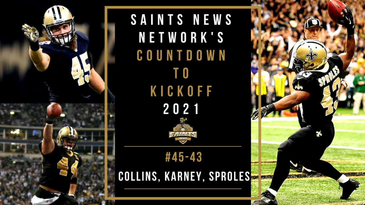 Saints Countdown to NFL Kickoff 2021: #45-43 Collins, Karney, Sproles