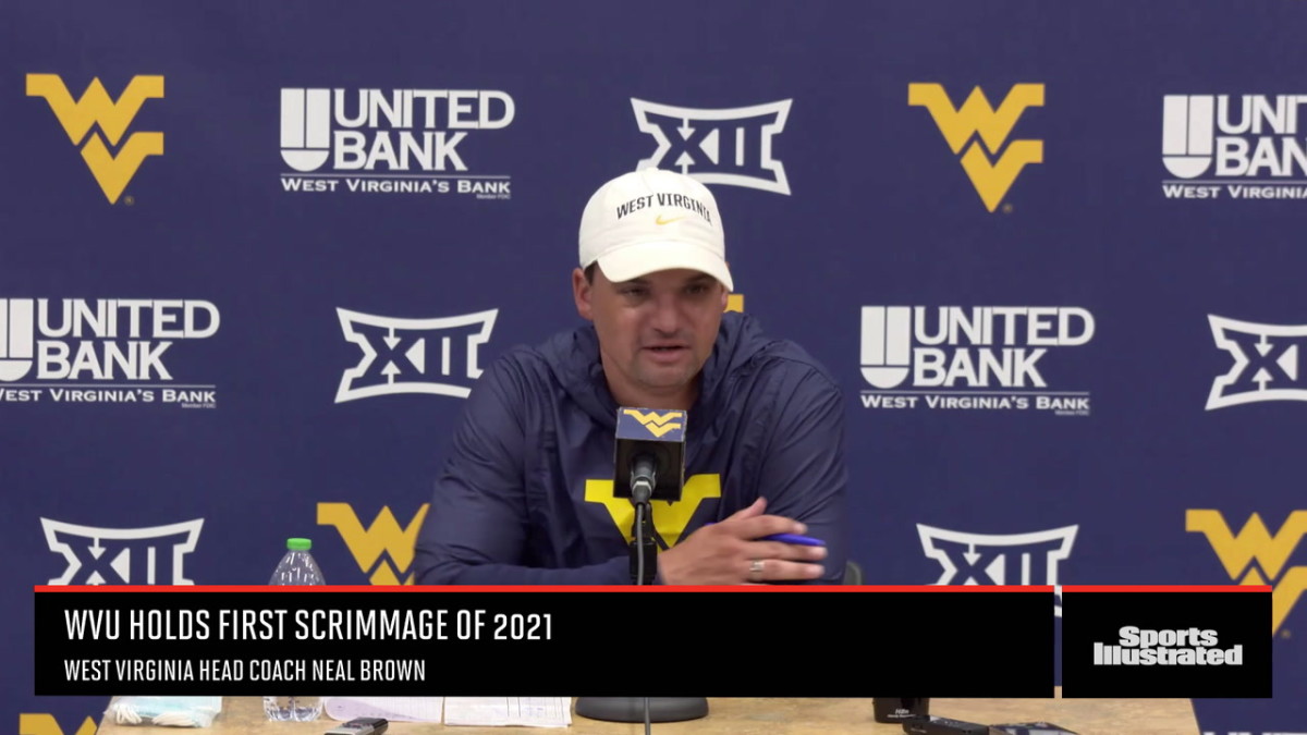 Neal Brown following 1st scrimmage 2021