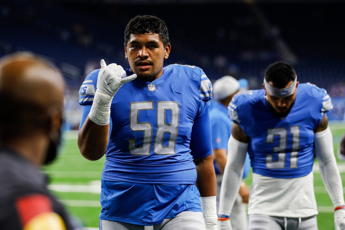 Detroit Lions right tackle Penei Sewell