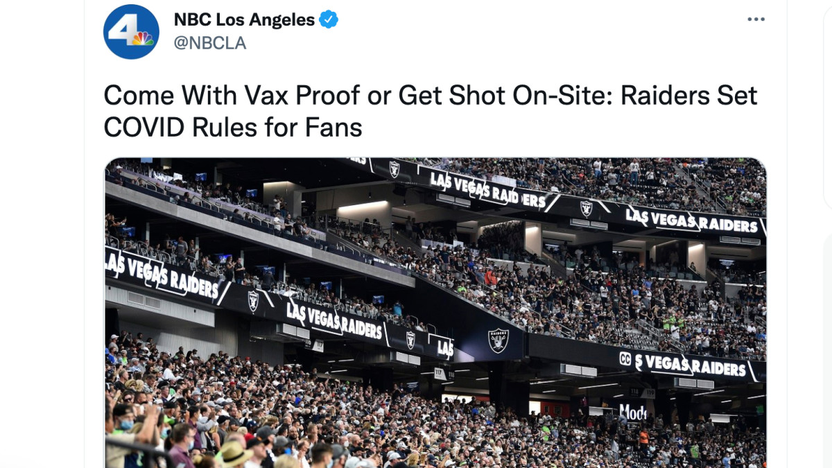 Raiders season tickets returned by vaccine-reluctant fans