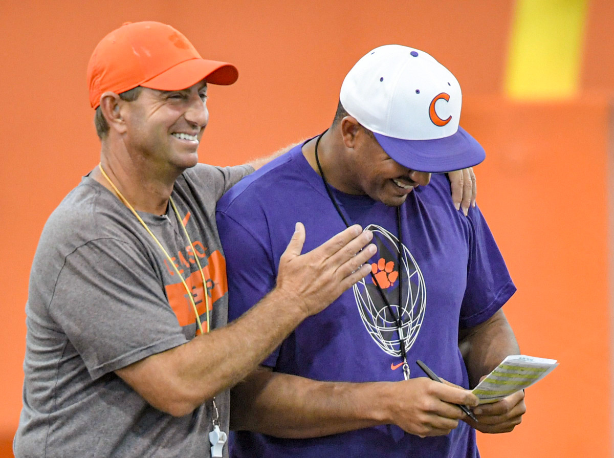 Dabo Swinney and Tony Elliott