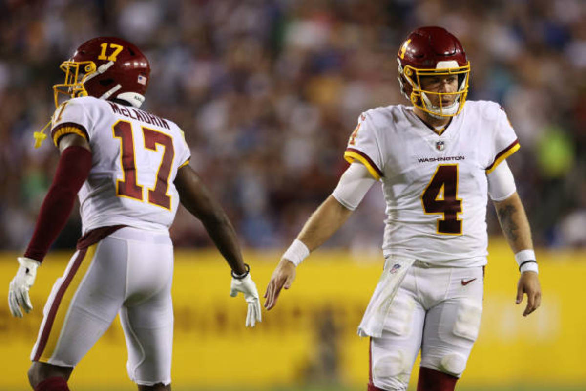 Washington Commanders Taylor Heinicke, Brian Robinson, and Antonio