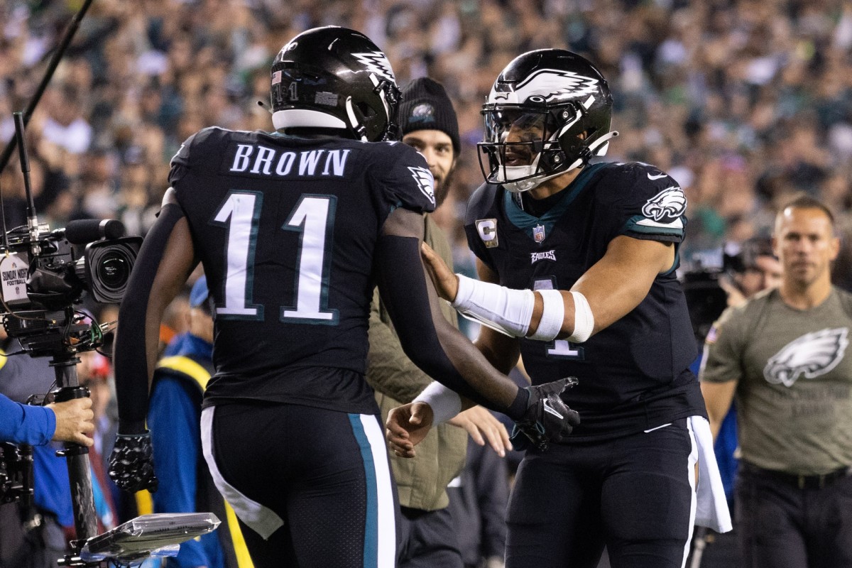 Eagles' A.J. Brown Clears the Air Over Sideline Dispute With Jalen Hurts, Sports-illustrated
