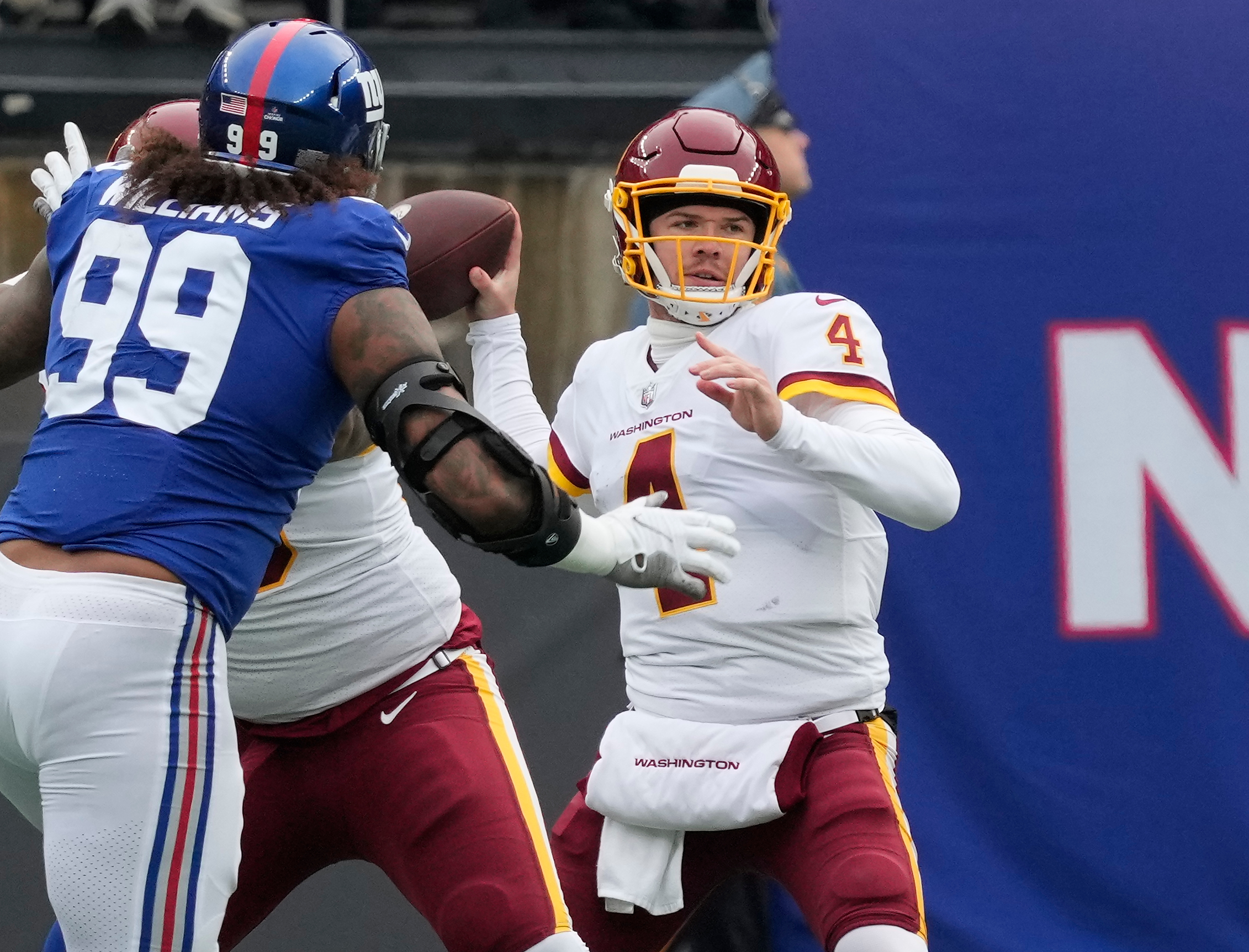 Washington Commanders QB Taylor Heinicke Mocked by Winning New York Giants  - It's The Shoes - Sports Illustrated Washington Football News, Analysis  and More