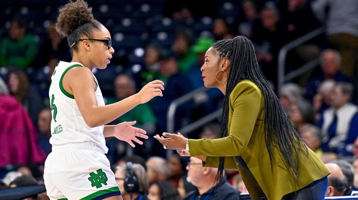 no-5-notre-dame-women-s-basketball-finishes-home-stretch-saturday-against-merrimack-sports