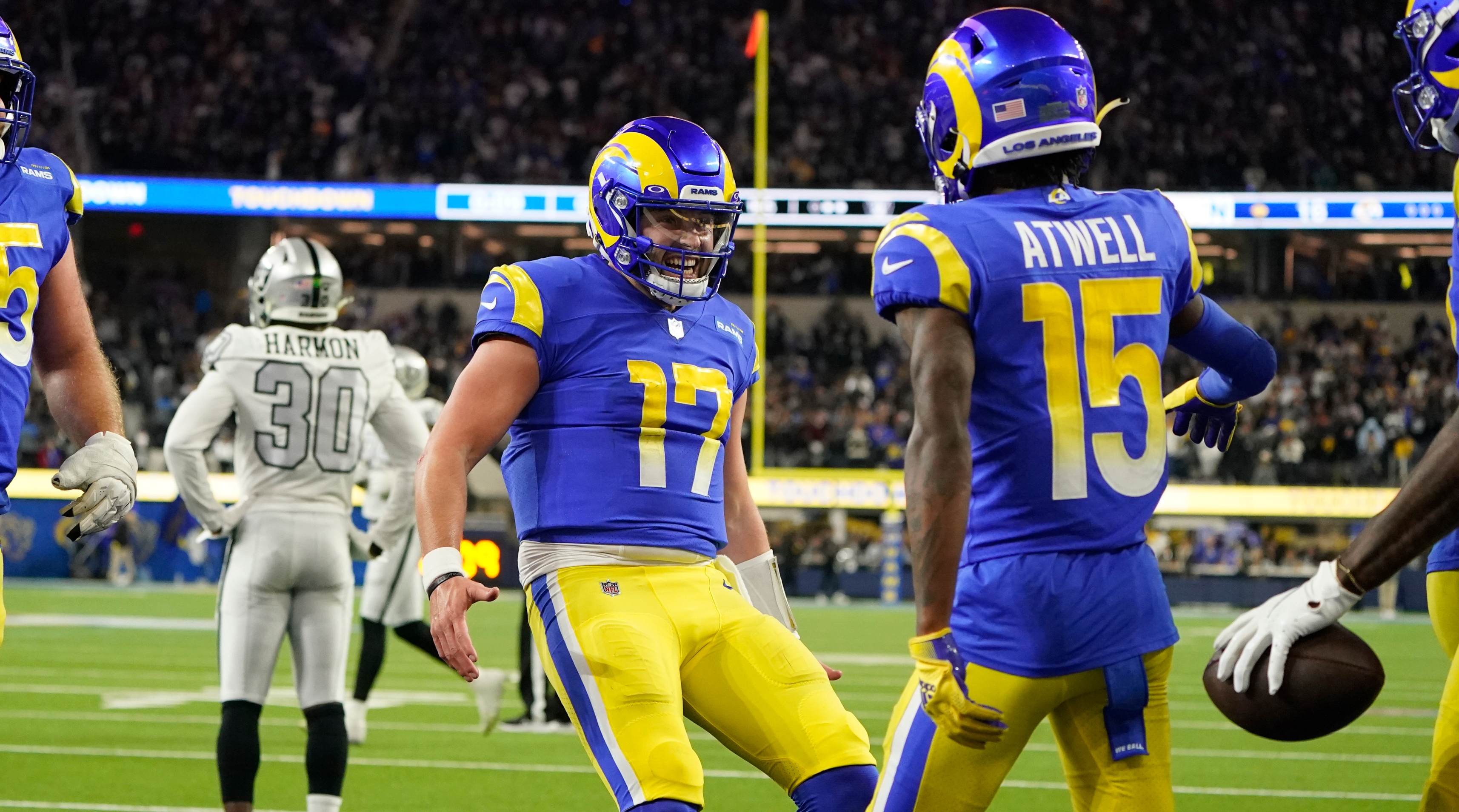 Baker Mayfield Rams Celebration by rattraptees in 2023