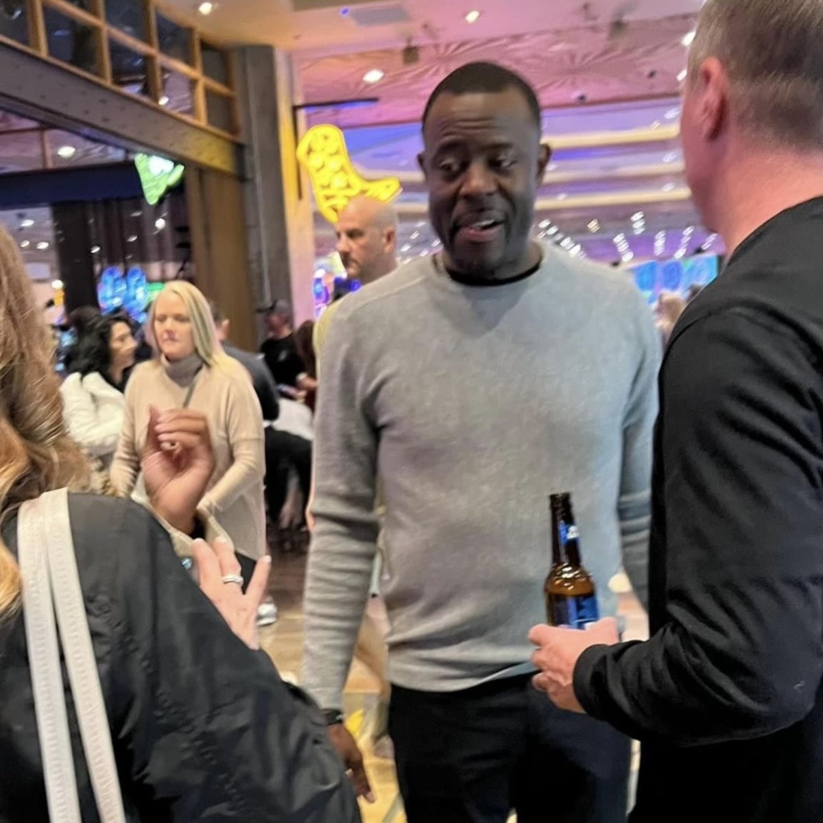 Assistant Coach Kenya Hunter arrives in Las Vegas for Indiana's game against the Arizona Wildcats on Saturday.