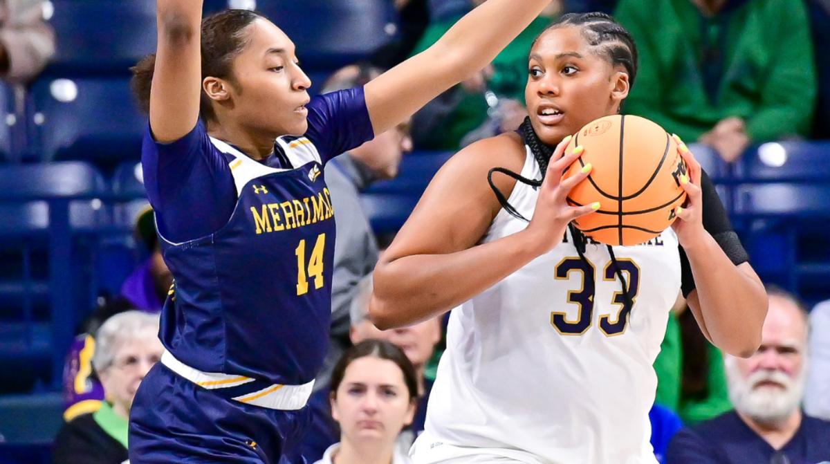 Notre Dame Womens Basketball Dominates Merrimack 108 64 Sports