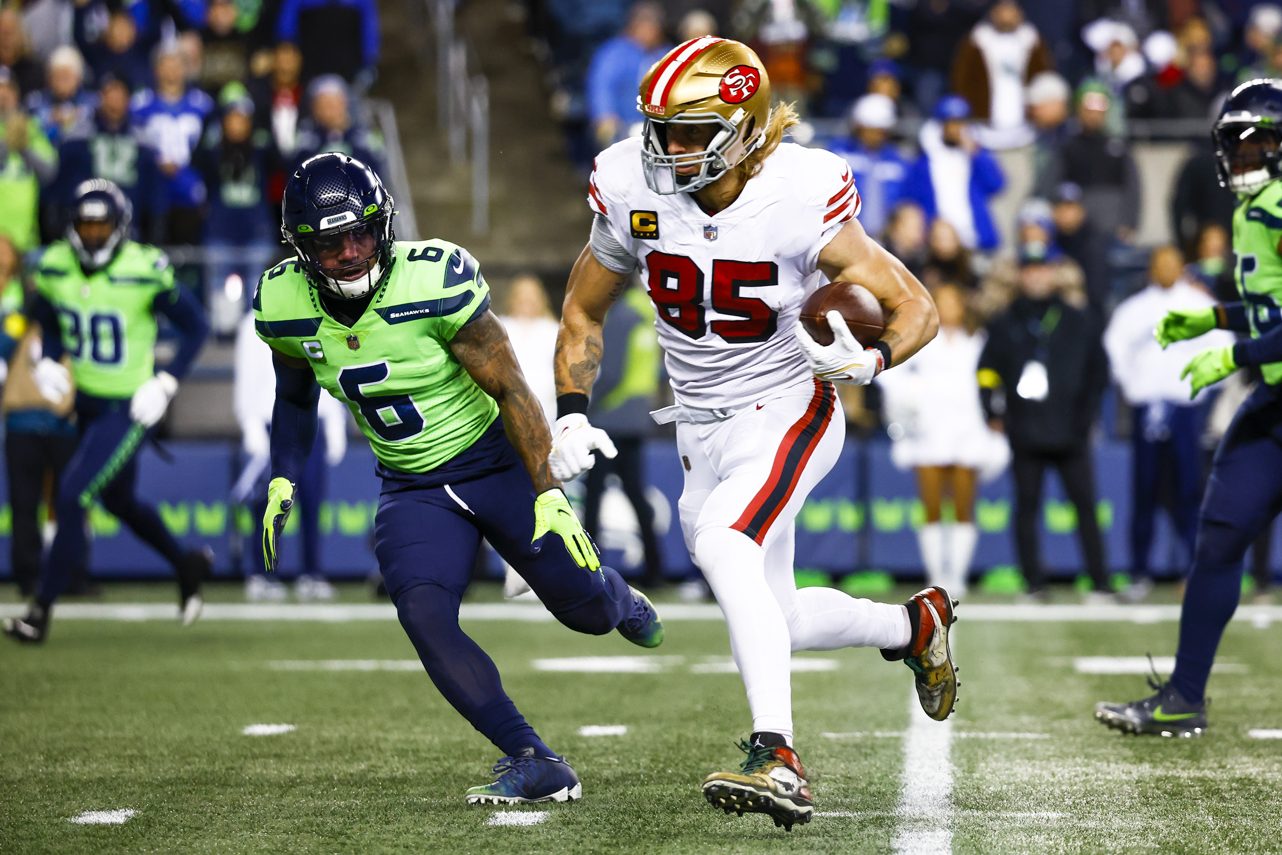 Seattle Seahawks Trail San Francisco 49ers at Halftime After Brutal  Momentum-Changing Fumble - Sports Illustrated Seattle Seahawks News,  Analysis and More