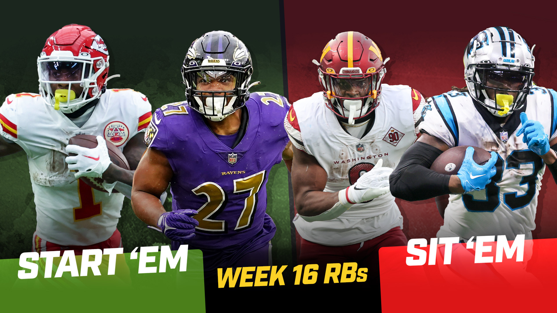 Start 'Em, Sit 'Em Running Backs Fantasy Football Week 16: Jerick