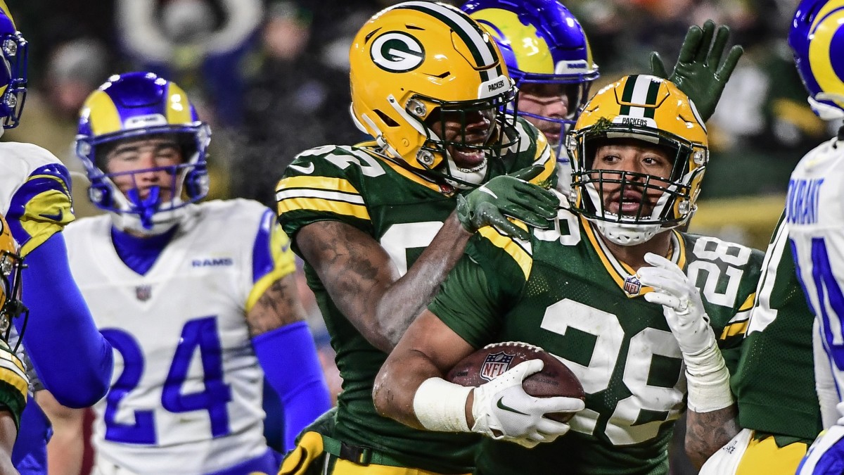 Packers' AJ Dillon Talks Injury and Touchdowns vs. Rams